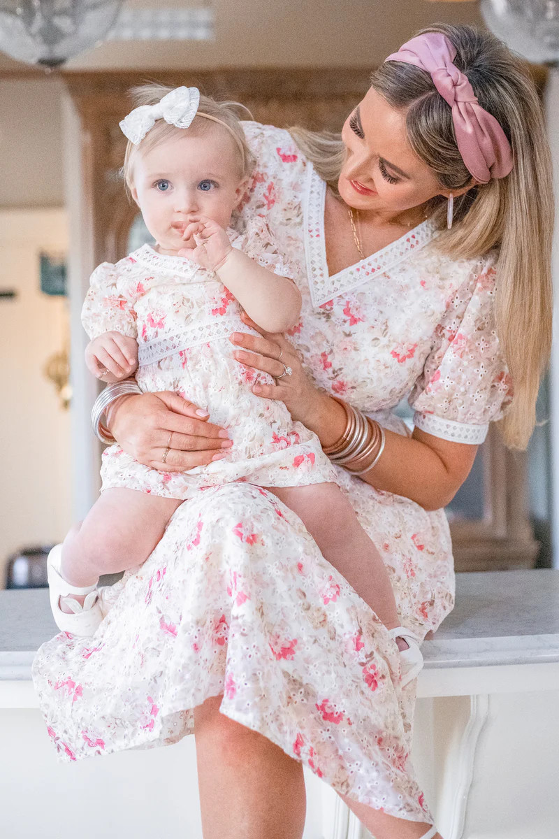 BABY ESSIE EYELET FLORAL DRESS SET | Ivy City Co