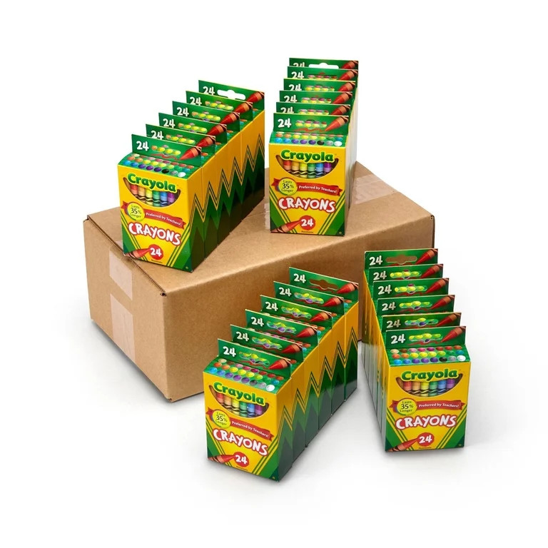 Crayola Crayons Bulk, Classroom Supplies for Teachers, 24 Crayon Packs with 24 Assorted Colors | Walmart (US)