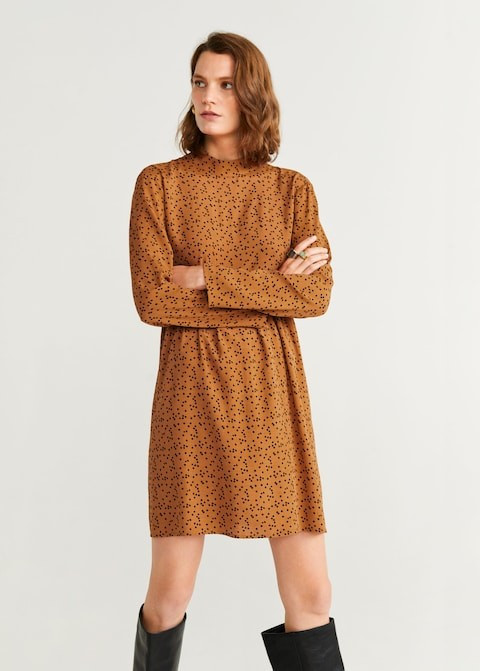 Printed bow dress | MANGO (US)