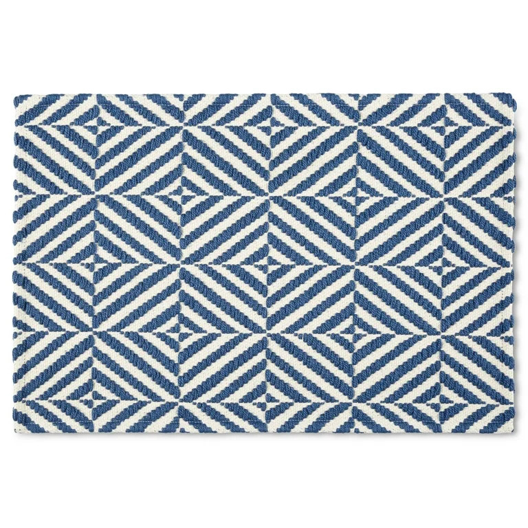 Mainstays Montana Woven Fabric Mat, 18"x27", Navy, Available in Multiple Colors | Walmart (US)