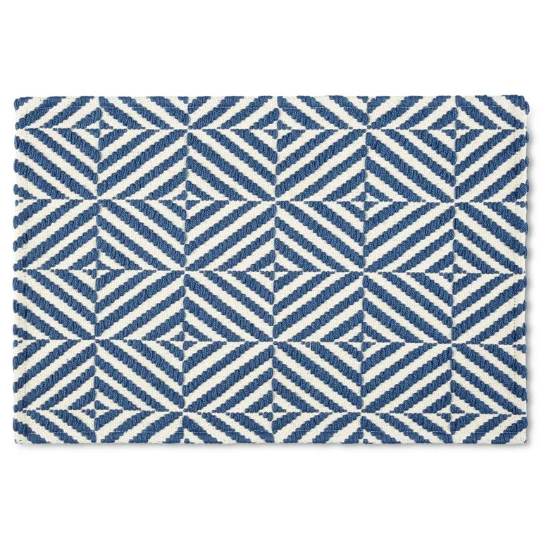 Mainstays Montana Woven Fabric Mat, 18"x27", Navy, Available in Multiple Colors | Walmart (US)