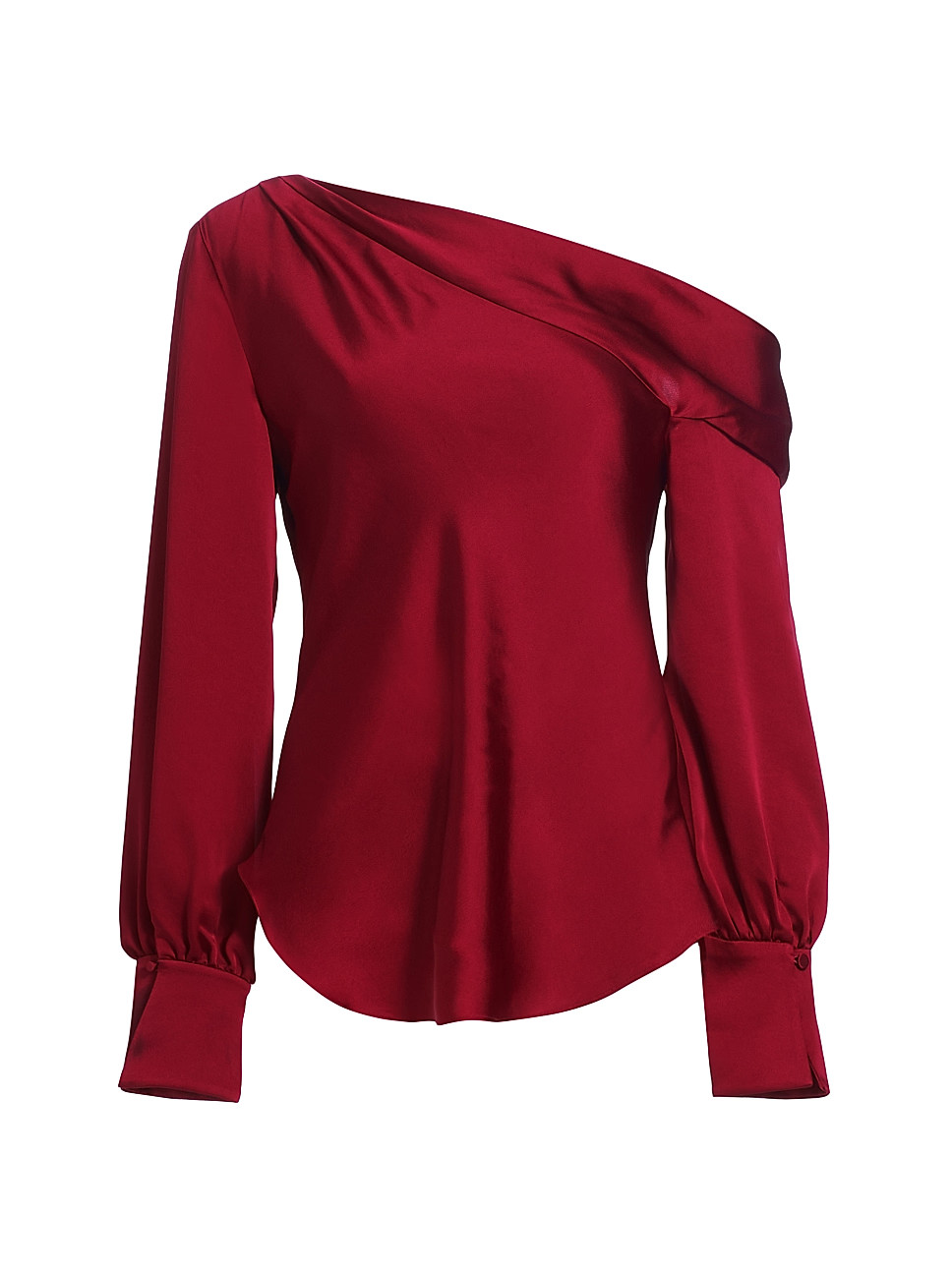 Alice Satin One-Shoulder Top | Saks Fifth Avenue