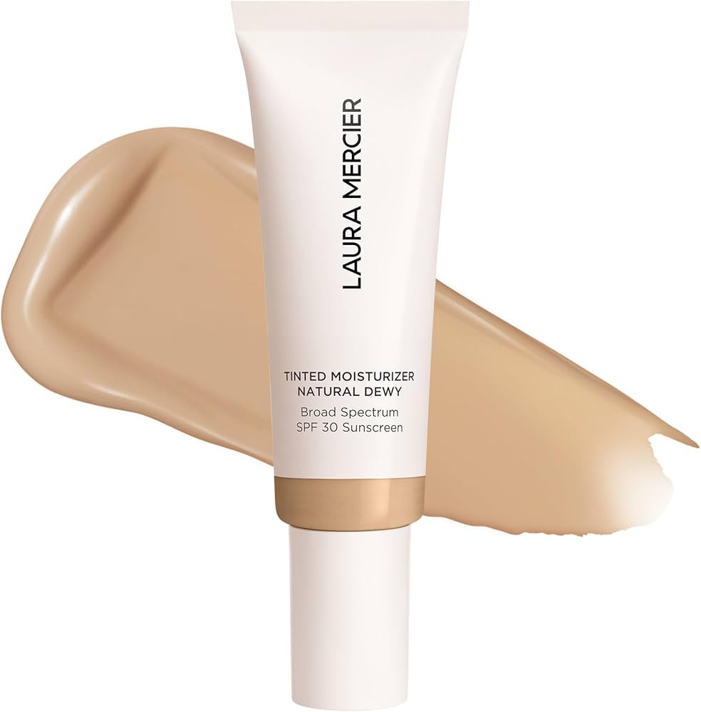 Laura Mercier Tinted Moisturizer Natural Dewy with SPF 30: 24HR+ Hydration, Long Lasting, Sheer t... | Amazon (US)