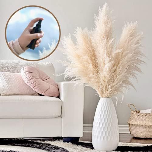 Spray Included Large 4Feet Pampas Grass Decor - Golden Beige with Holding Spray - Pampas Grass De... | Amazon (US)
