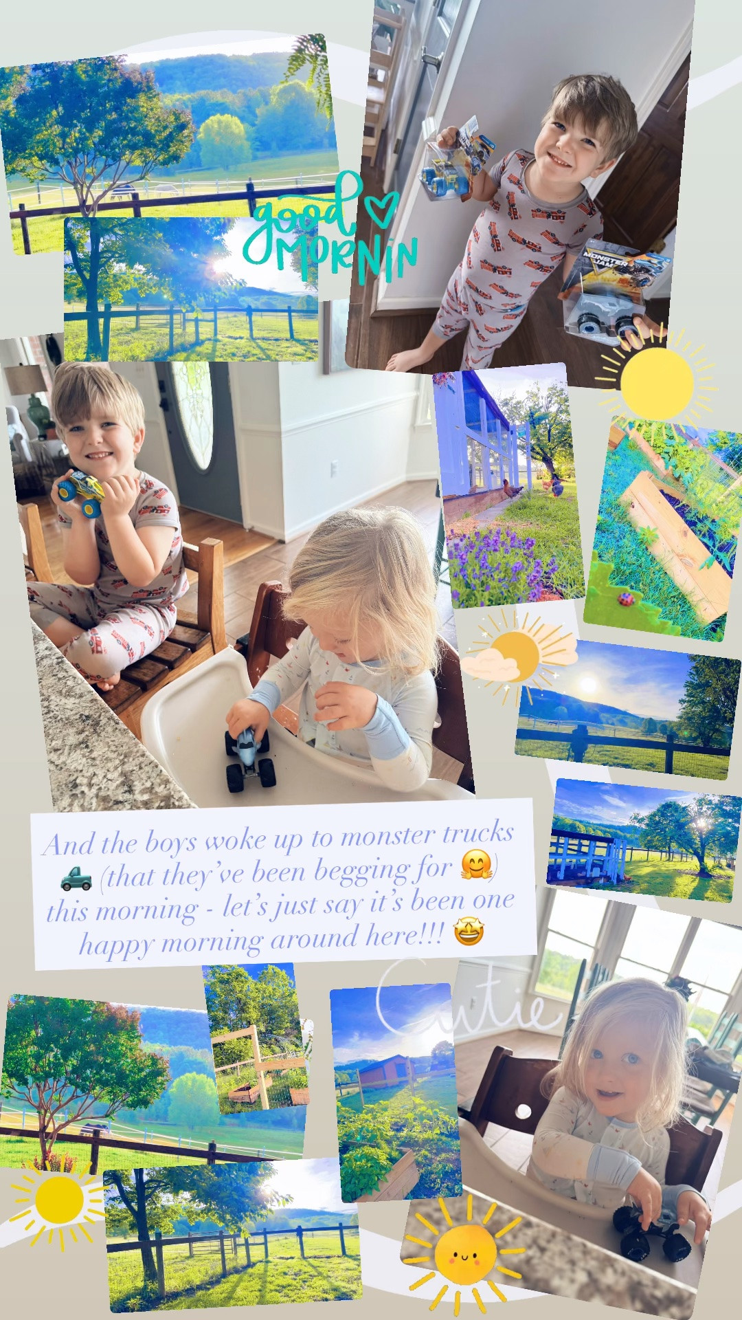 And the boys woke up to monster trucks 🛻 (that they’ve been begging for 🤗) this morning - let’s just say it’s been one happy morning around here!!! 🤩