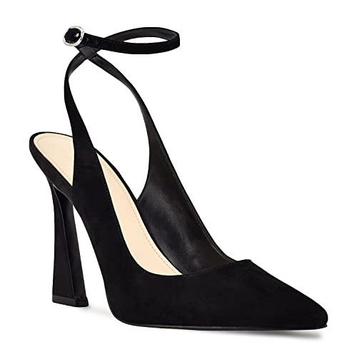 Reoplty Womens Closed Toe Ankle Strap Heels Pointed Toe Pumps Shoes Slingback High Heel Wedding Dress Shoes | Amazon (US)