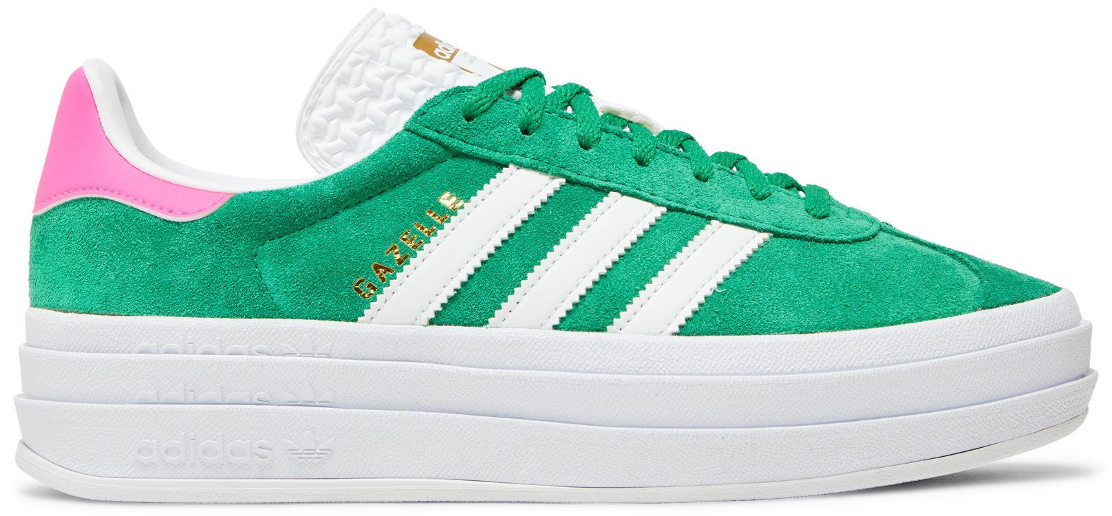 Wmns Gazelle Bold 'Green Lucid Pink' | GOAT