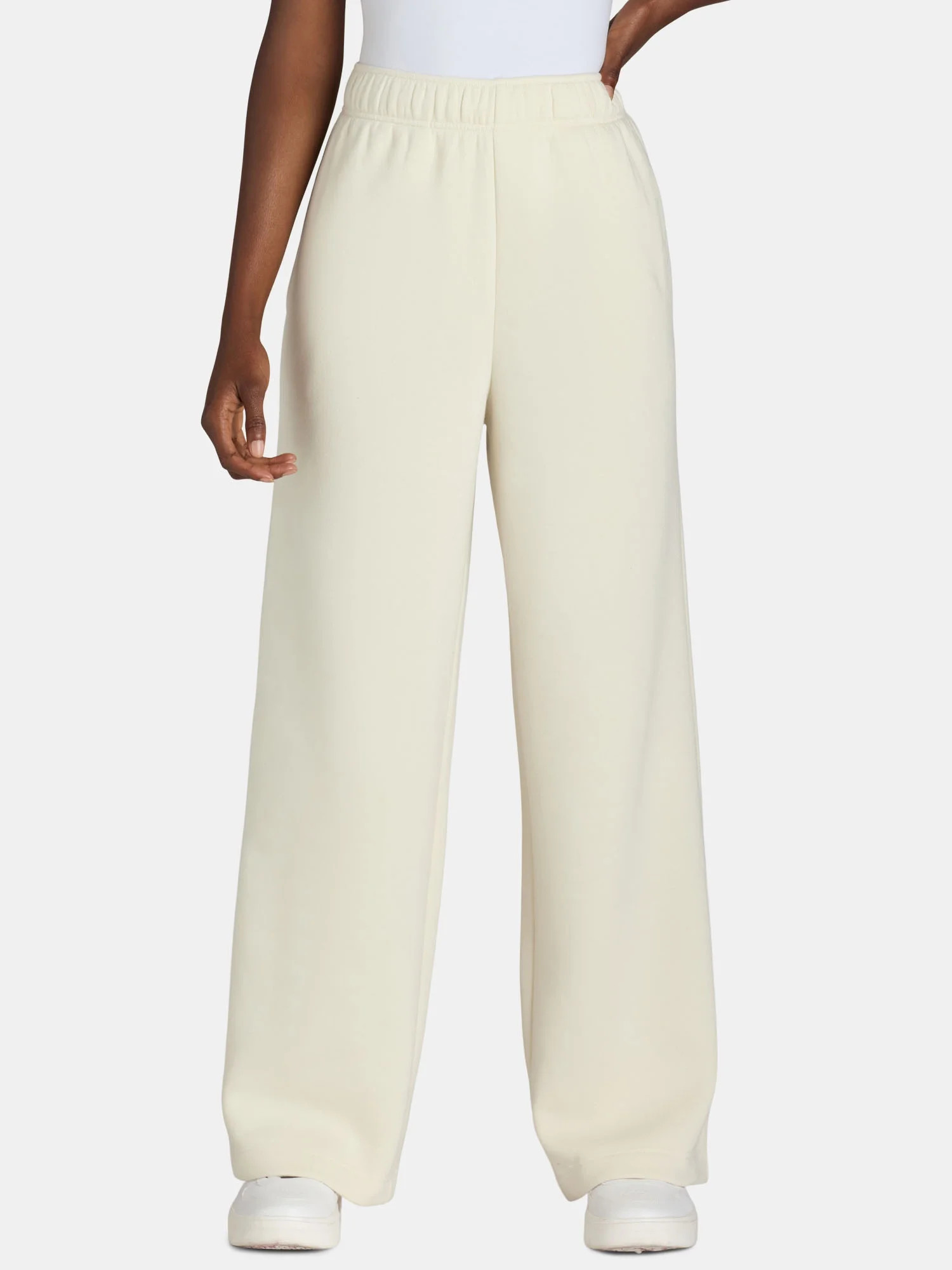 No Boundaries Wide Leg Fleece Pants, 30” Inseam, 1 or 2-Pack, Women’s | Walmart (US)