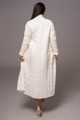White Stepping Out Sweater Cardigan | JLUXLABEL