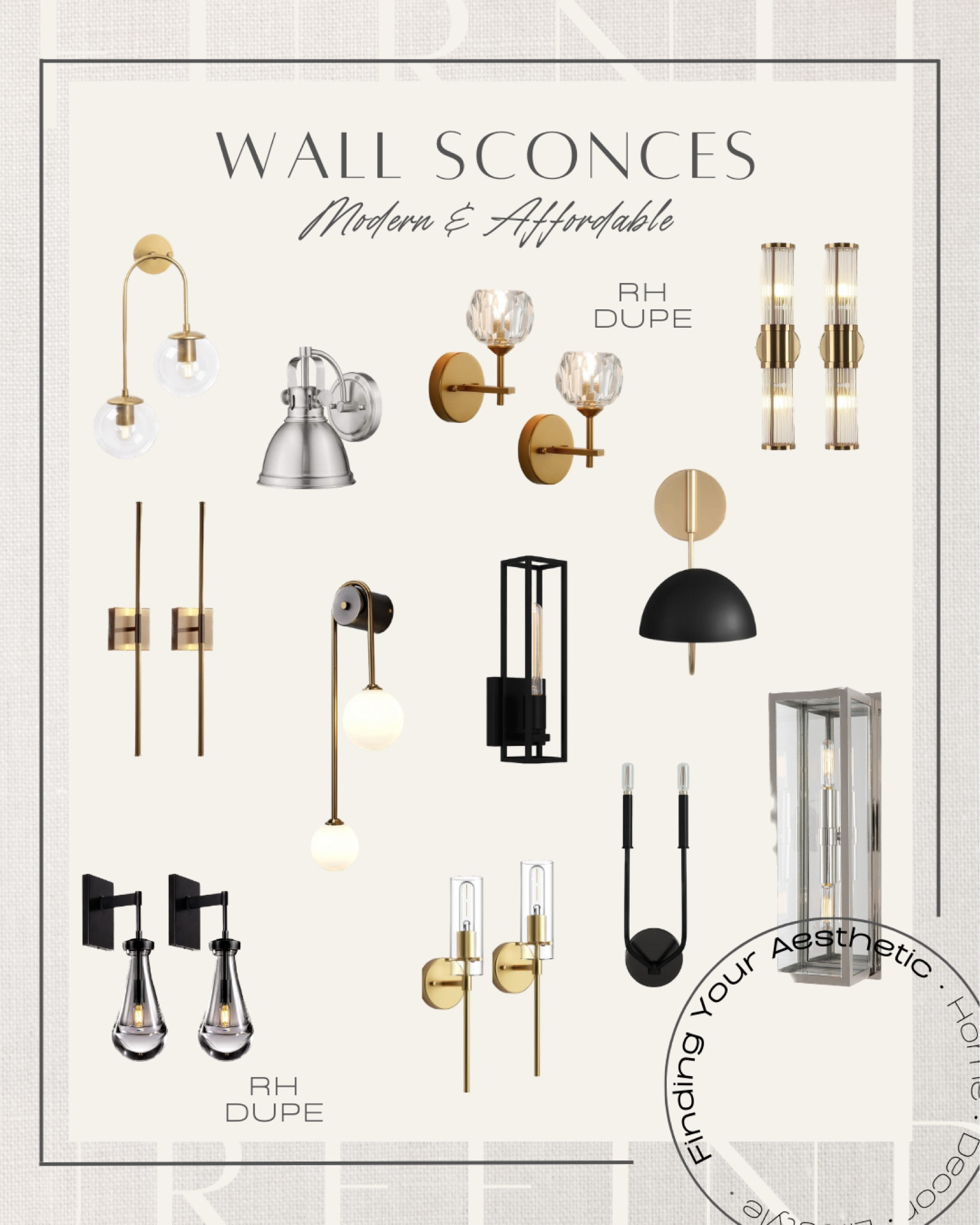 Modern wall sconces that are unique and affordable

Gold sconce, crystal sconce, vintage lighting, contemporary sconce, nickel sconce, restoration hardware sconce, RH inspired, vanity lighting, powder room sconce, entryway lighting, Amazon home, Amazon finds, unique sconce, round sconce, wayfair 

#LTKhome #LTKFind