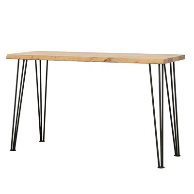 Table With Live Edge And Matte Black Legs - Stylish Home Addition Hairpin Leg Wood Modern Rustic Furniture | Wayfair North America