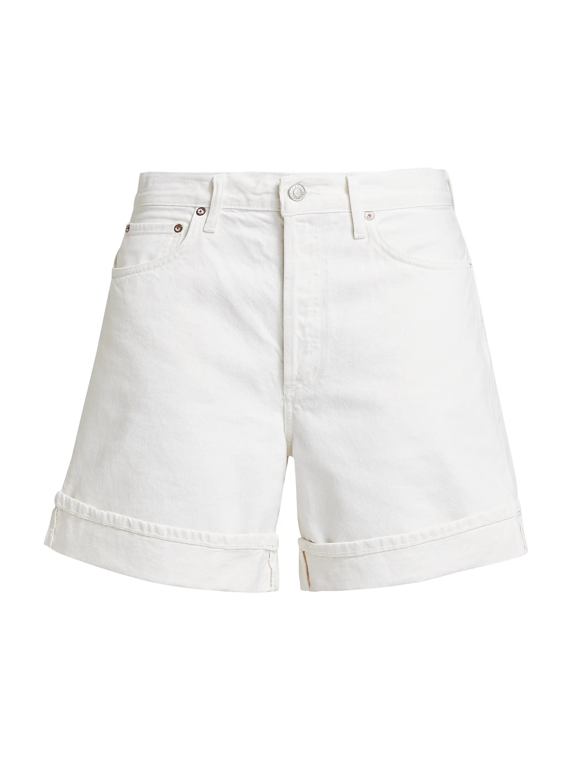 Shop Agolde Dame Wide-Leg Denim Shorts | Saks Fifth Avenue | Saks Fifth Avenue