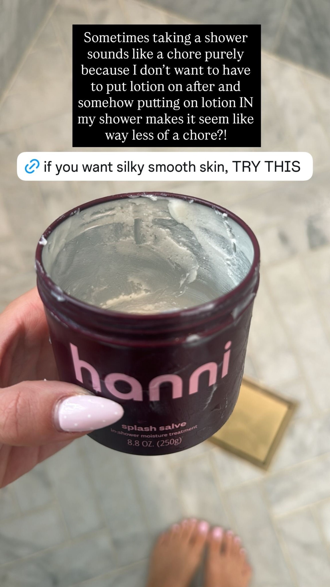 Sometimes taking a shower sounds like a chore purely because I don’t want to have to put lotion on after and somehow putting on lotion IN my shower makes it seem like way less of a chore?!