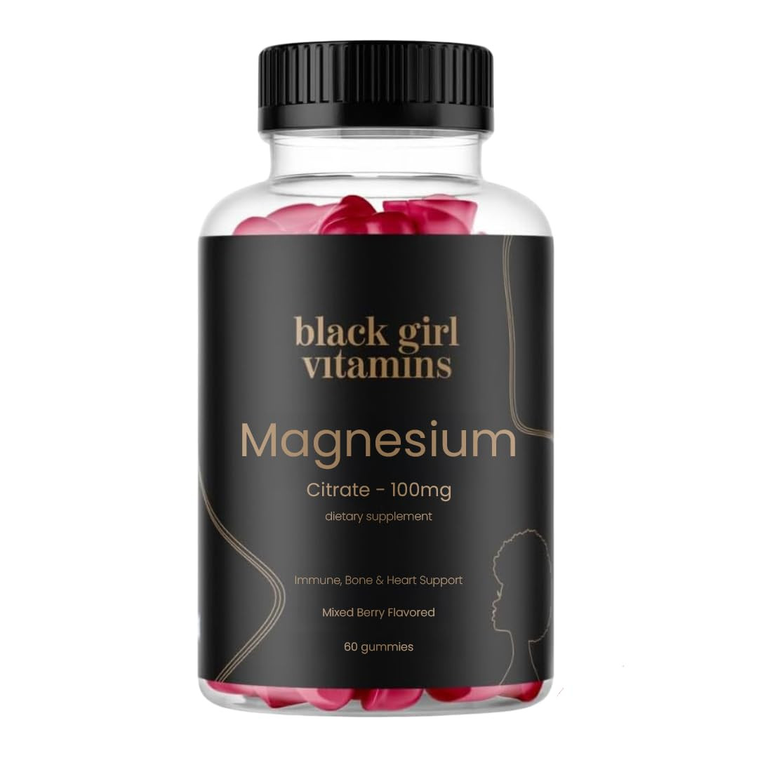 Black Girl Vitamins - Magnesium Gummies, for Sleep, Immunity, and Bone Support. Magnesium Citrate... | Amazon (US)