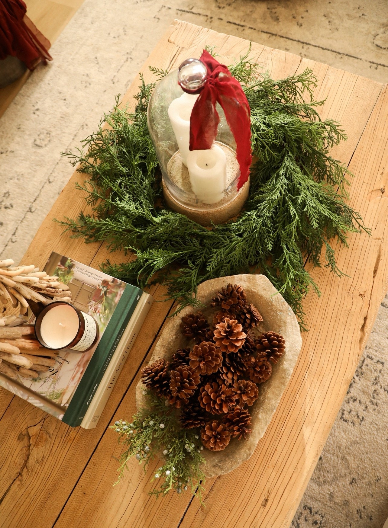 Rustic Christmas coffee table #holidaydecor #christmasdecor #christmaslivingroom #ltkhome #homedecor 

#LTKHome #LTKSeasonal #LTKHoliday