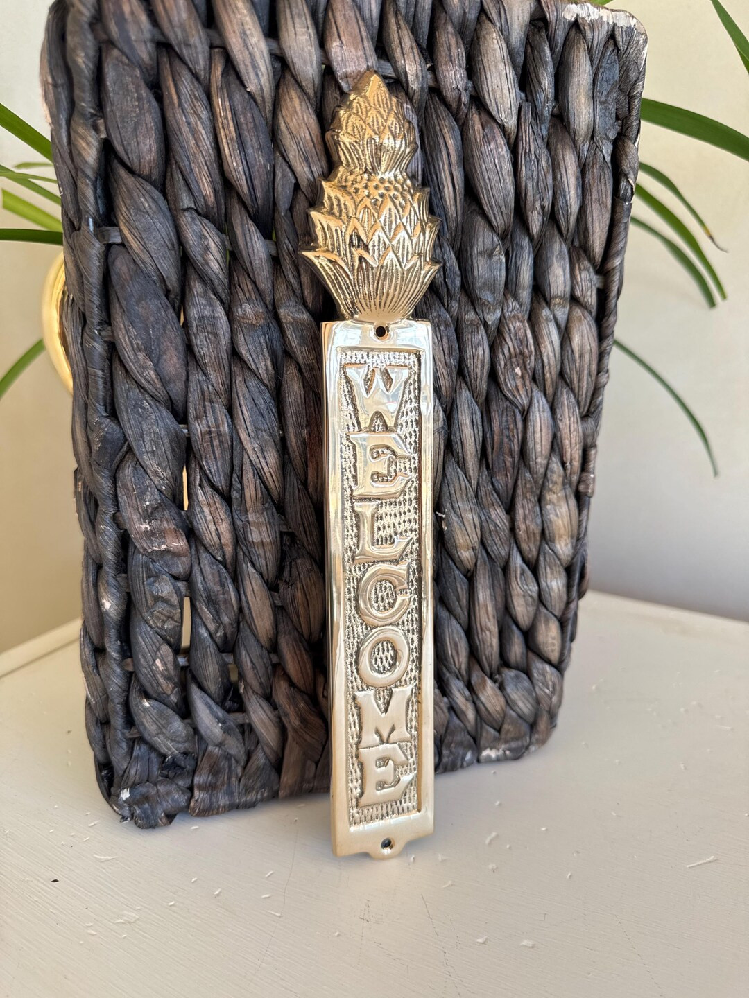 Vintage Styled Brass Pineapple Welcome Sign | Aloha Hospitality | Door Entry | Retail Shop | Spa ... | Etsy (US)