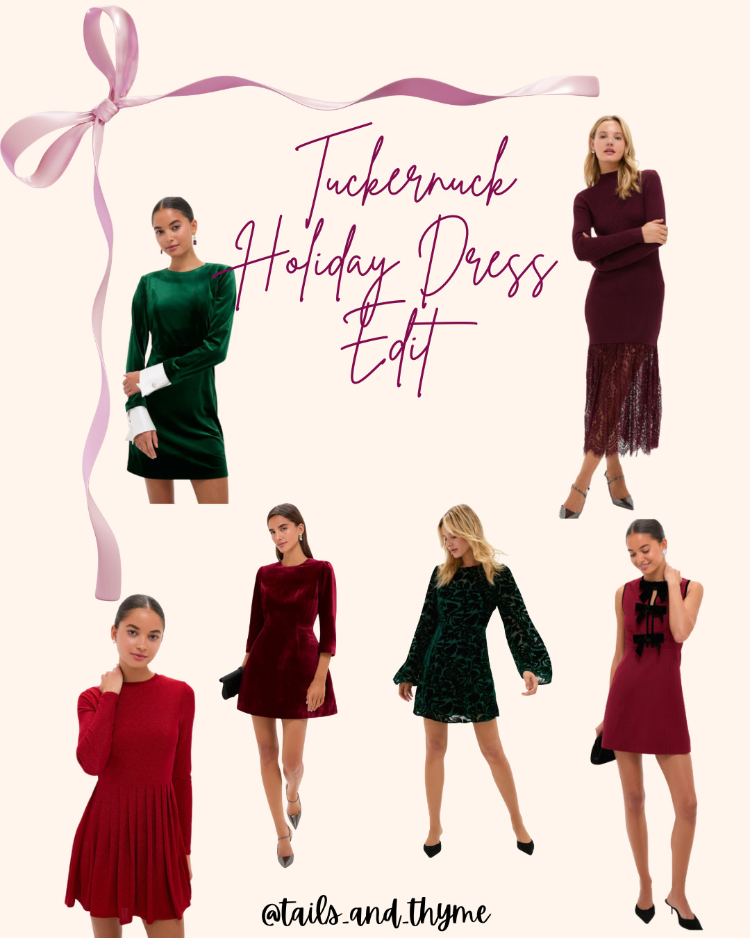 Tuckernuck Holiday Dress Edit 🎀✨
Velvet, jewel tones, and classic silhouettes — sharing my favorite festive dresses for holiday parties, date nights, and winter celebrations. So many beautiful styles for every occasion this season. 💕

Shop my curated holiday picks below! 

 #LTKHoliday #LTKSeasonal #LTKSaleAlert