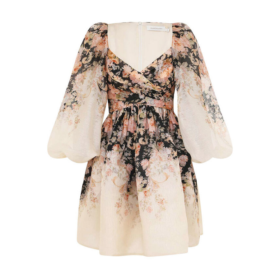 Zimmermann Illustration Draped Mini Dress, Size 0 | Jomashop.com & JomaDeals.com
