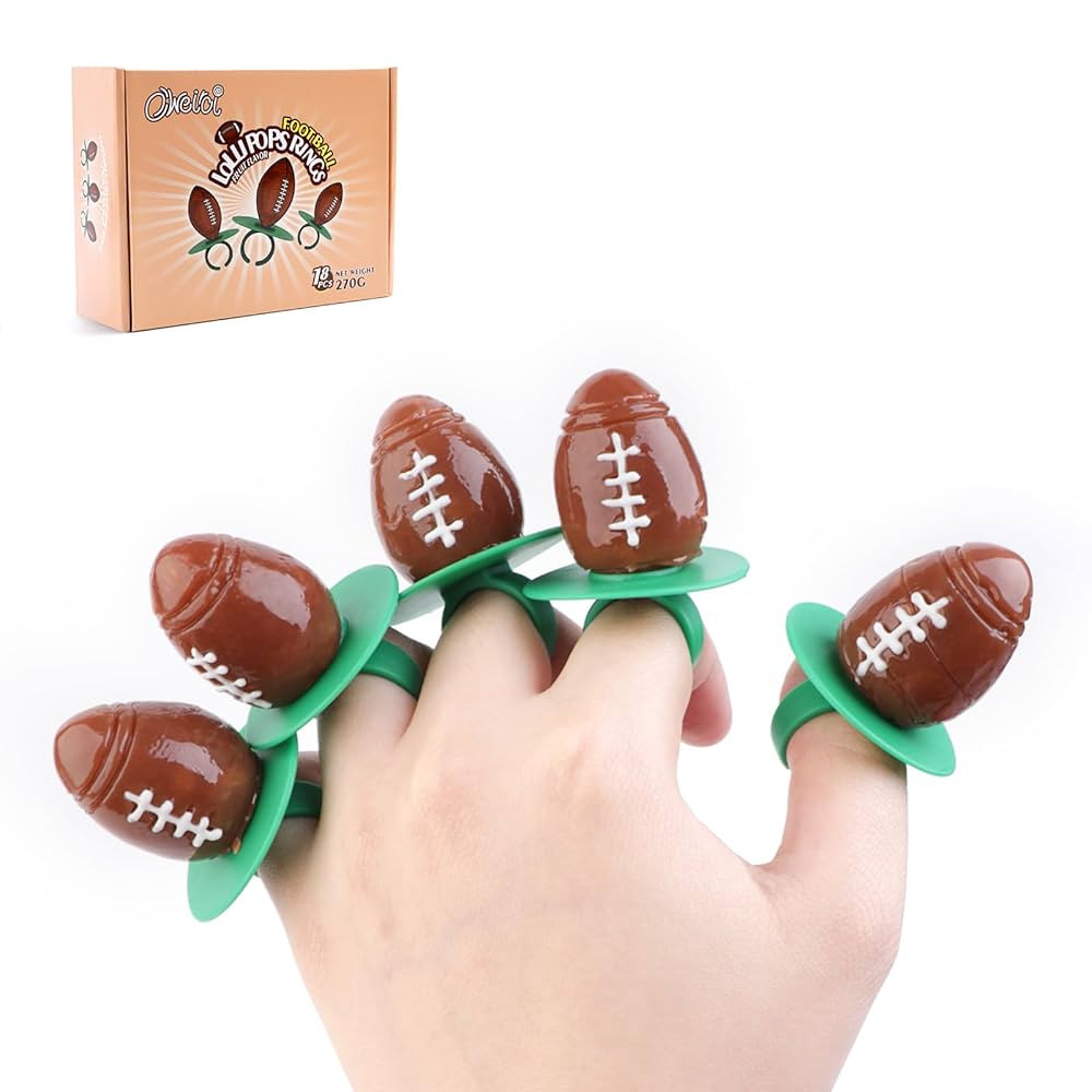 Football Ring Lollipops Kids,Suckers Individually Wrapped Bulk for Tailgates,Easter Candy Lollipo... | Amazon (US)