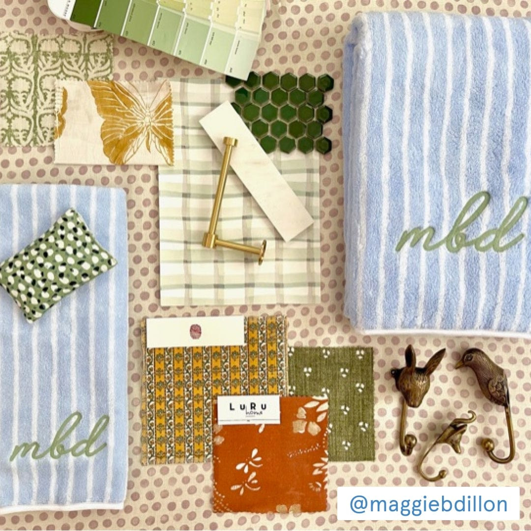 Monogrammed Patterned Bath Towel | Weezie | Weezie Towels