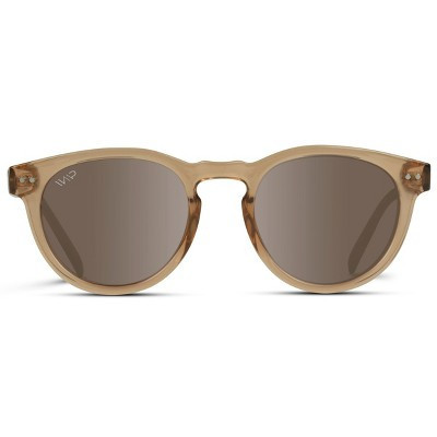 WMP Eyewear Classic Round Acetate Polarized Sunglasses - Crystal Brown Frame/Brown Lens | Target
