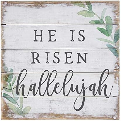 Simply Said, INC Perfect Pallet Petites 8" Wood Sign PET16448 - He is Risen, Hallelujah | Amazon (US)