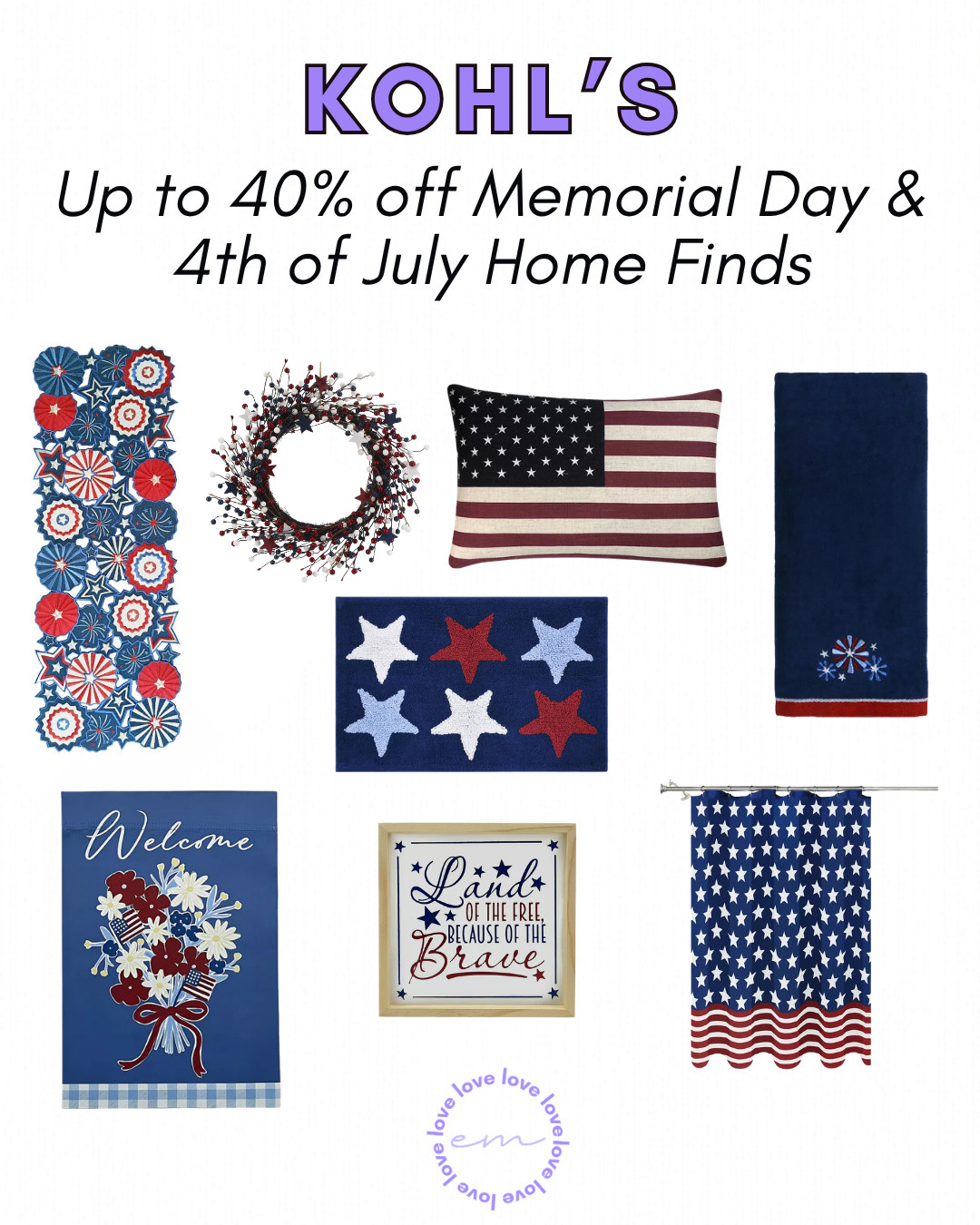 Memorial Day and the 4th of July are coming up! If you're looking for an easy way to decorate, these home finds are up to 40% off. 

 #LTKSeasonal #LTKHome #LTKSaleAlert