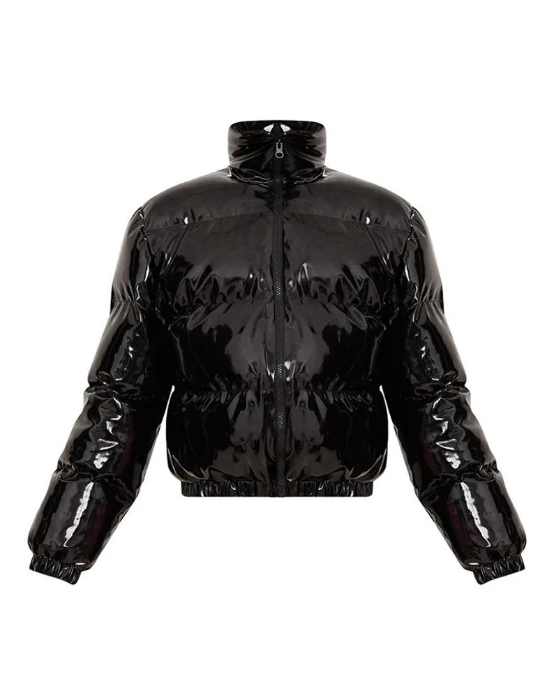 Shiny PVC/Vinyl Down Jacket (Short Puffer Bomber) - Women's, Men's - Black, Red, Purple, White - ... | Etsy (US)