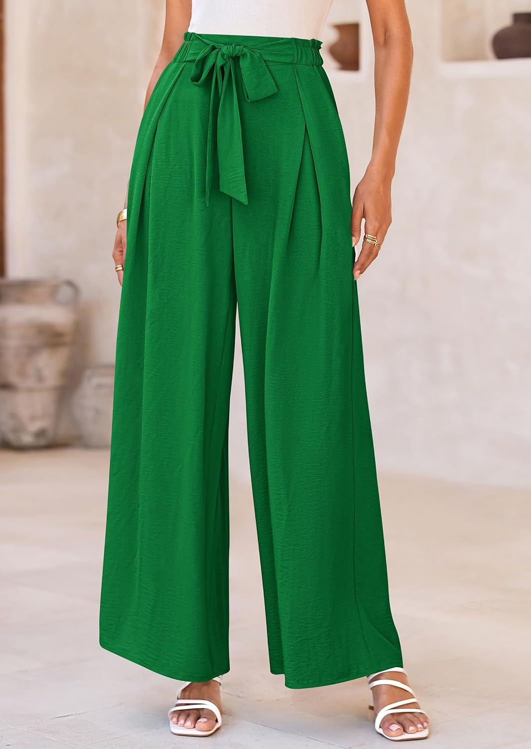 PRETTYGARDEN Women's Palazzo Wide Leg Work Dress Pants | Amazon (US)