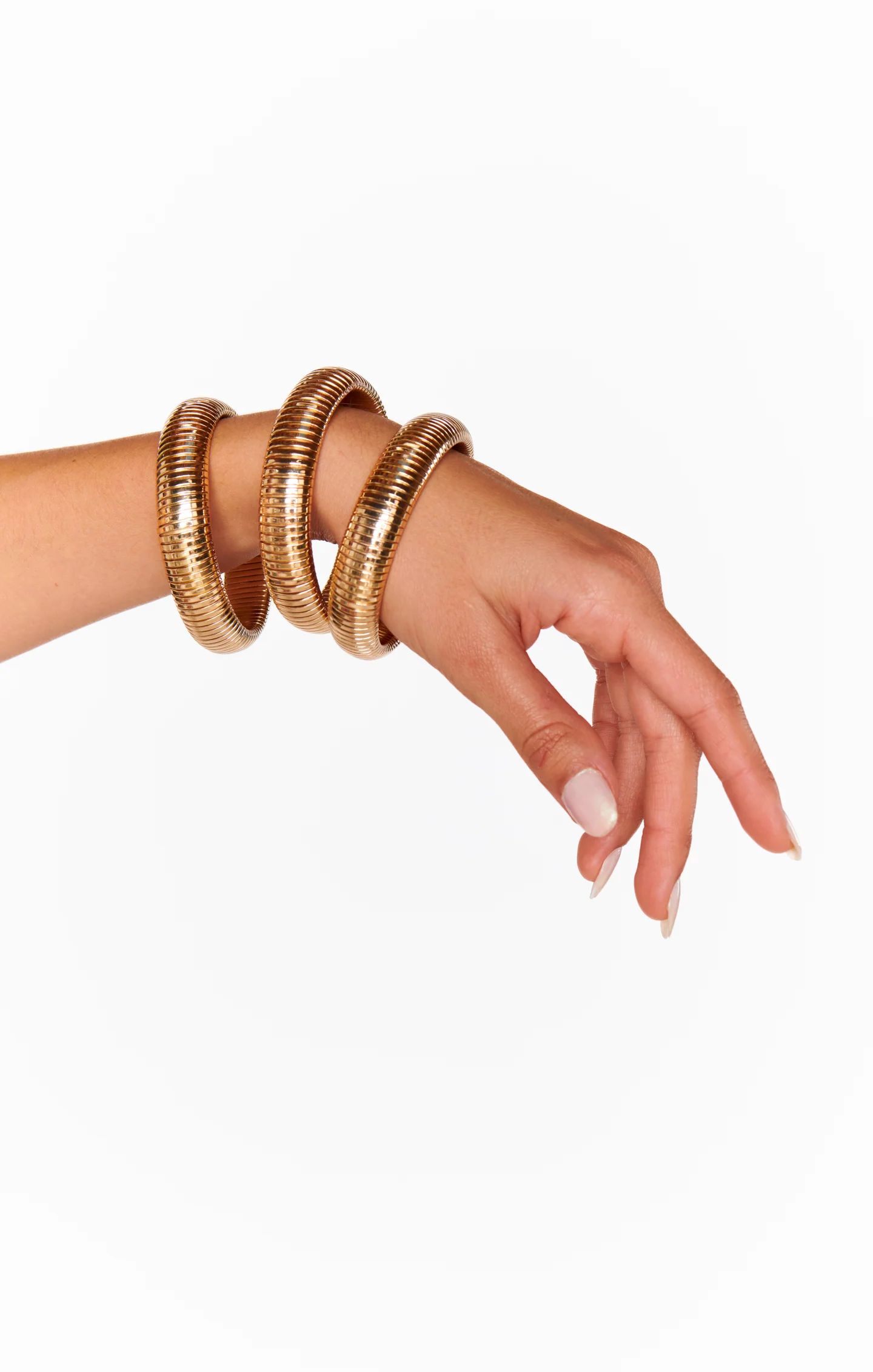 Ettika Golden Hour Flex Snake Chain Stretch Bracelet Set | Show Me Your Mumu