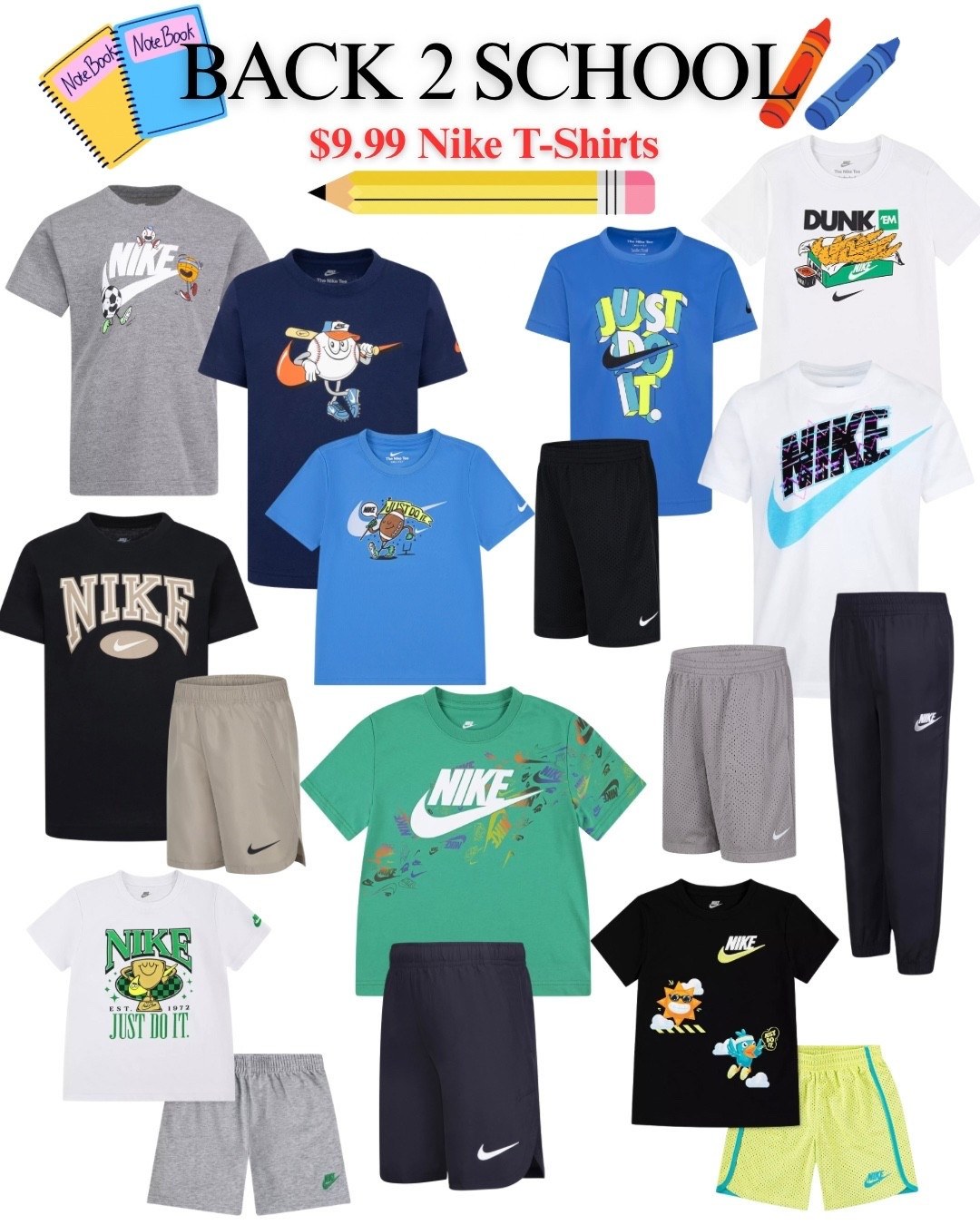 Boys Back to School clothes- Nike T-Shirts on sale for only $9.99, originally $20! #backtoschoolclothes #boysnikeclothes #sale

#LTKSaleAlert #LTKKids #LTKFindsUnder50