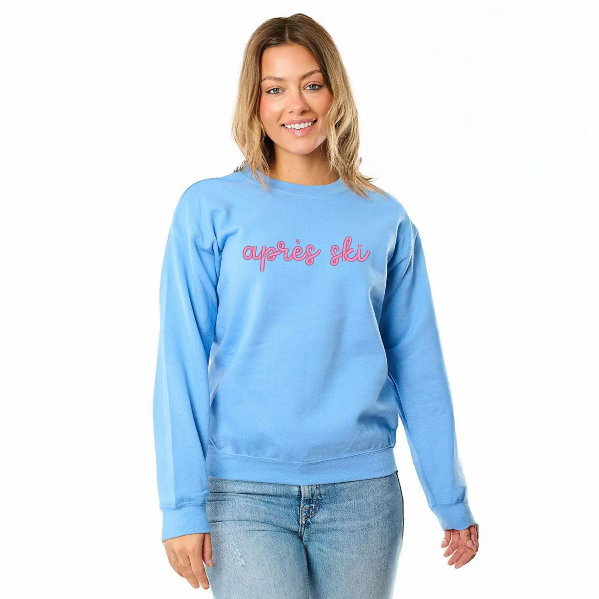 Simply Sage Market Embroidered Apres Ski Words Sweatshirt | Target