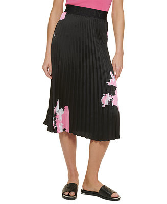 DKNY Floral Print Pleated Midi Skirt & Reviews - Skirts - Women - Macy's | Macys (US)