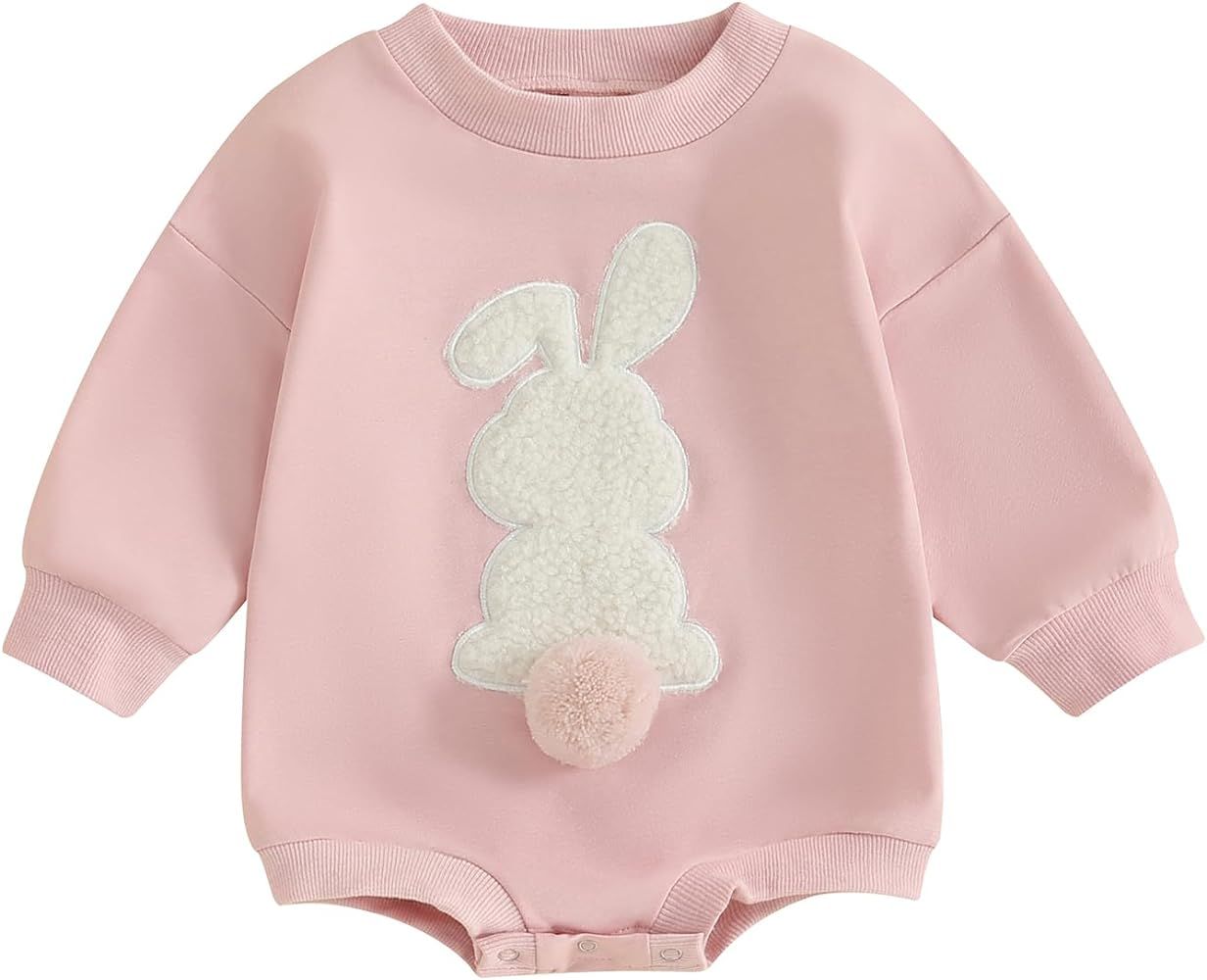 KOSUSANILL Baby Girl Boy Oversized Sweatshirt Romper Newborn Infant Long Sleeve Bubble Sweater Pu... | Amazon (US)