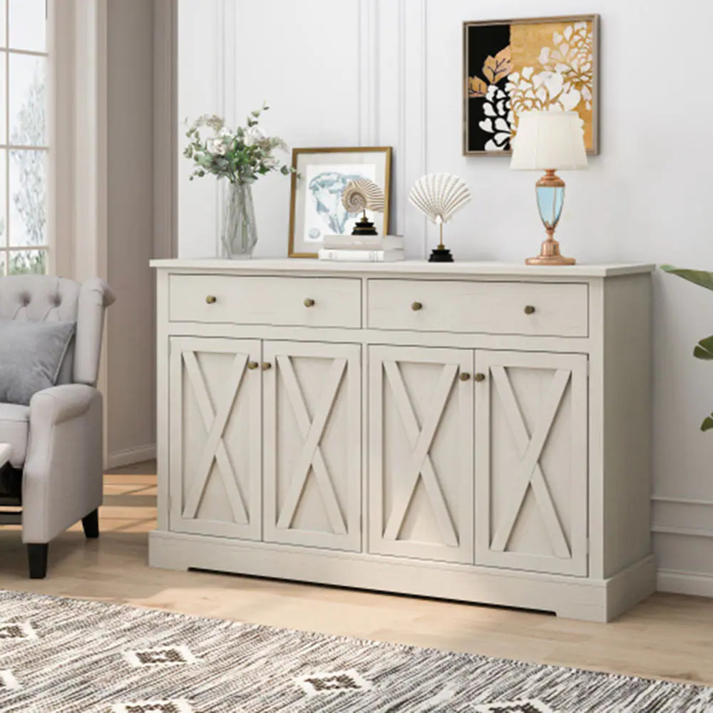 Oaks Decor Storage Cabinet Sideboard Contemporary/Modern White Sideboard | OAW7574599 | Lowe's