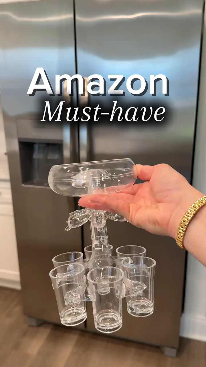 Hosting a gathering? This 6-shot glass dispenser makes serving a breeze! Perfect for cocktail nights. 🍹

#LTKfoodie #LTKHome #LTKSaleAlert