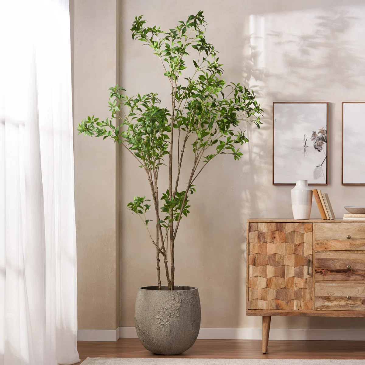 Dandelion Artificial Eucalyptus Tree in Planter | Wayfair North America