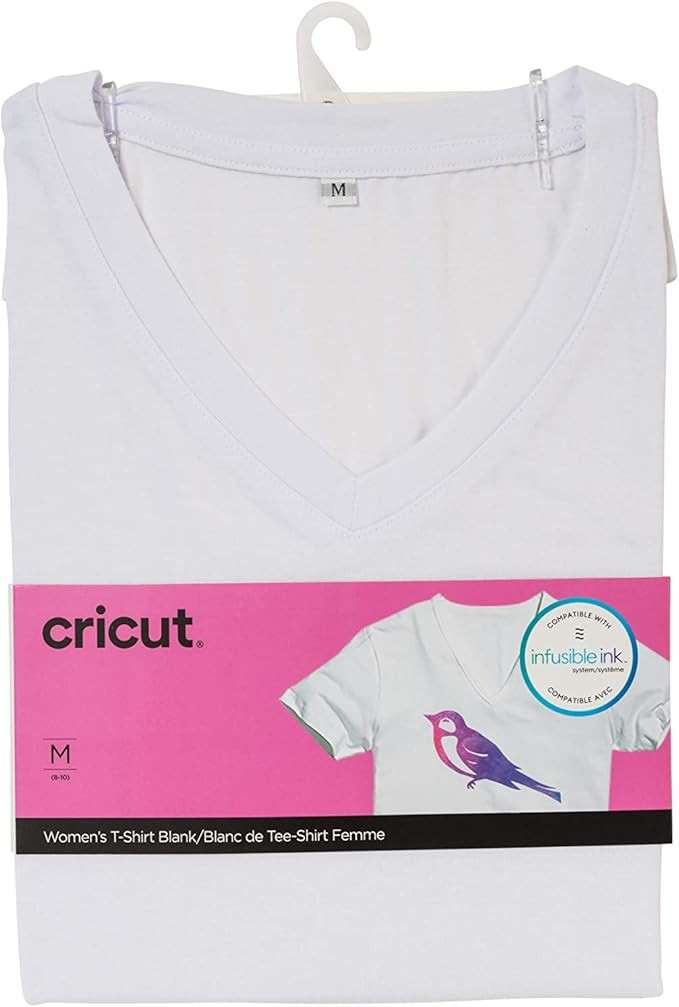 Cricut womens Women's T-shirt BLANK TSHIRT MEDIUM, White, Medium US | Amazon (US)
