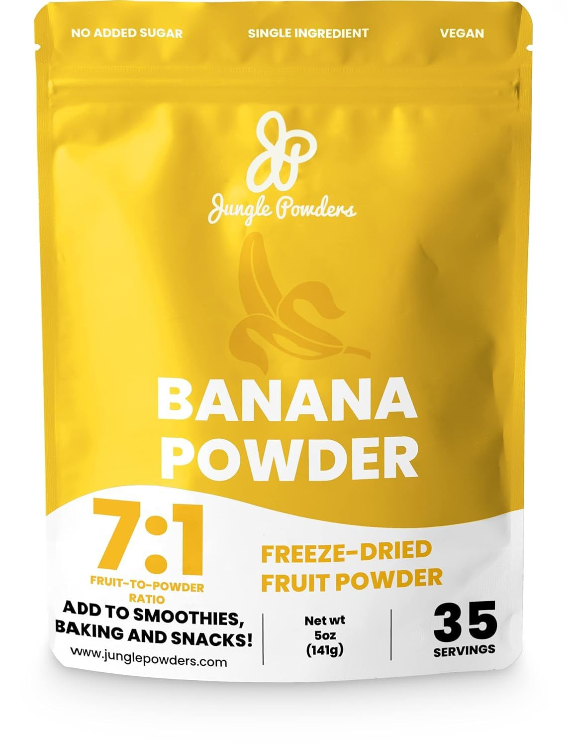 Jungle Powders Banana Powder for Smoothies 5 Ounce Bag Freeze Dried Banana Powder Single Ingredie... | Amazon (US)