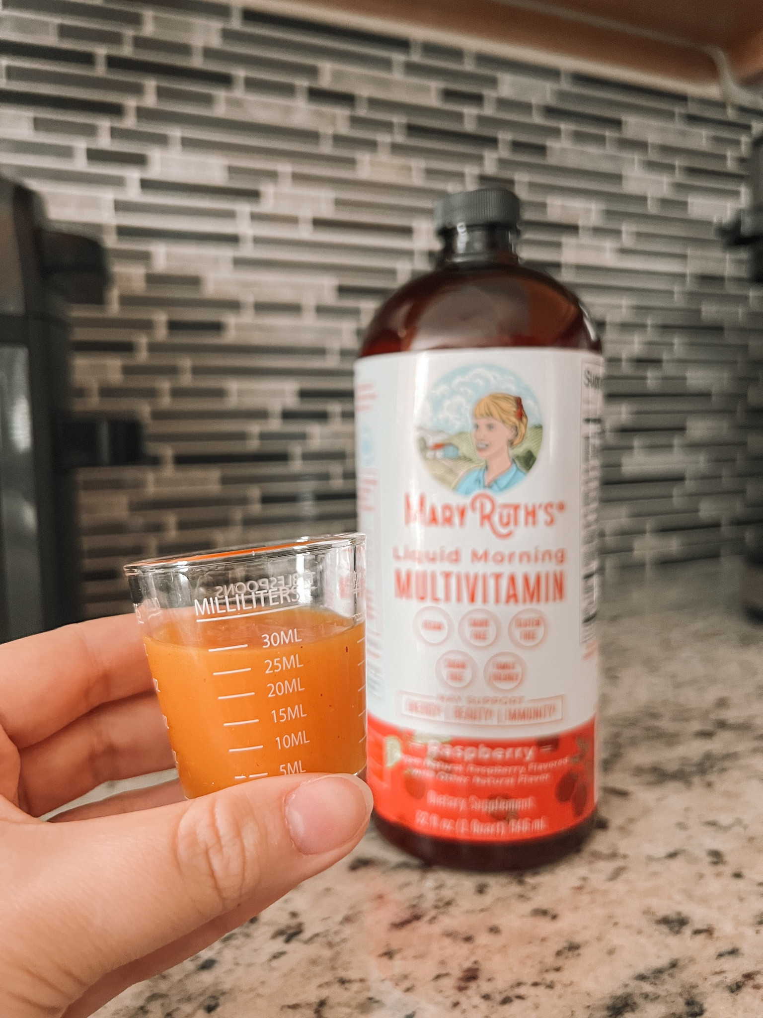 Cheers to a good multivitamin // MaryRuth Organics

Good quality multi vitamin, shot glass medicine measuring cup, teaspoons, tablespoons, milliliters, ounces, gluten free, vegan, dairy free, family friendly, refrigerate, sugar free, natural flavor, raspberry, supplement, health, healthy lifestyle, wellness, liquid morning vitamin
#wellness #health #lifestyle #multivitamin #affordable

#LTKfindsunder50 #LTKbeauty #LTKGiftGuide
