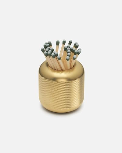 Craighill Match Striker - Decorative Match Holder with Striker, Cloche for Candles & Fireplace, Modern Home Decor, Solid Carbon Steel & Brass Construction | Amazon (US)