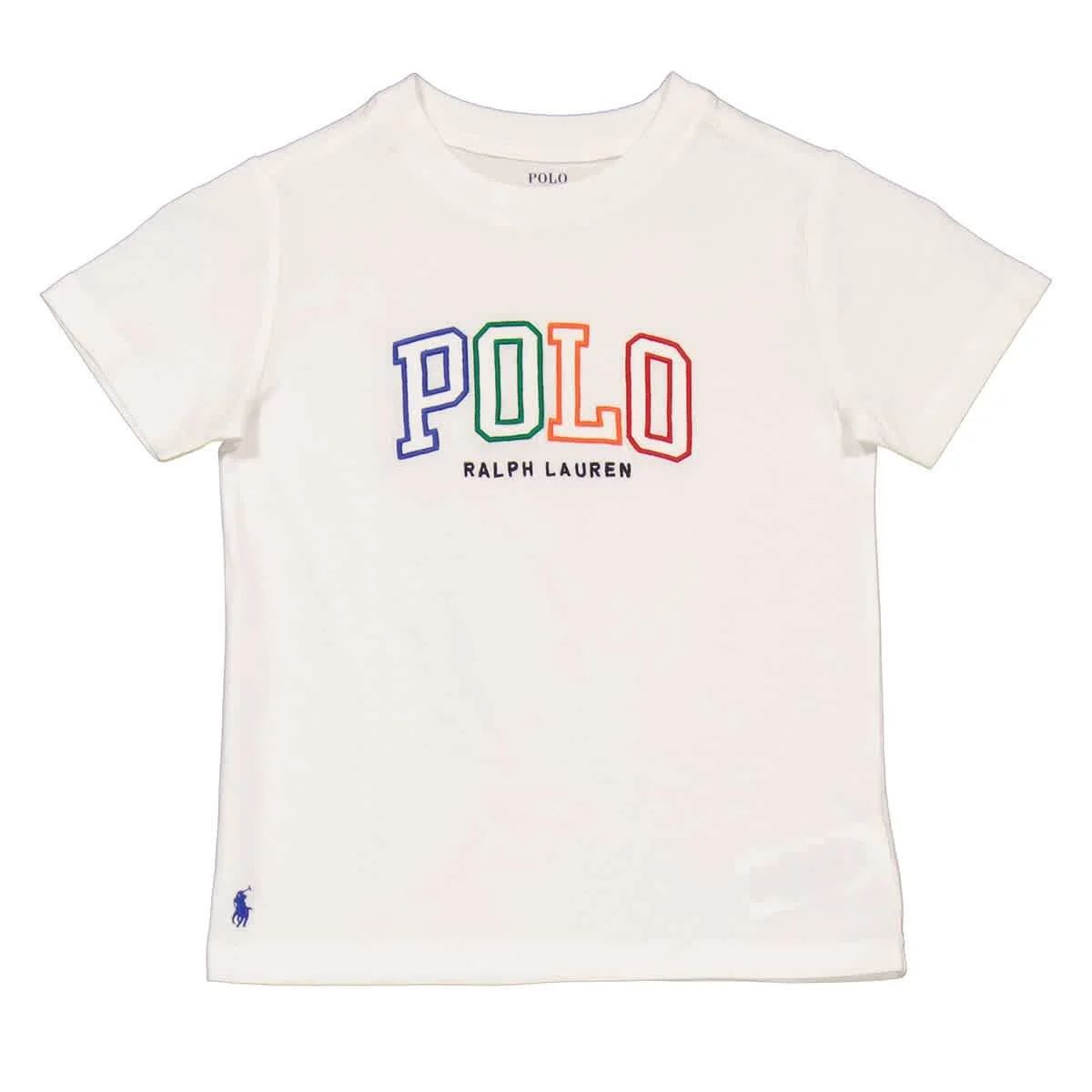 Polo Ralph Lauren Boys White Polo Logo T-Shirt, Size 6 | Walmart (US)