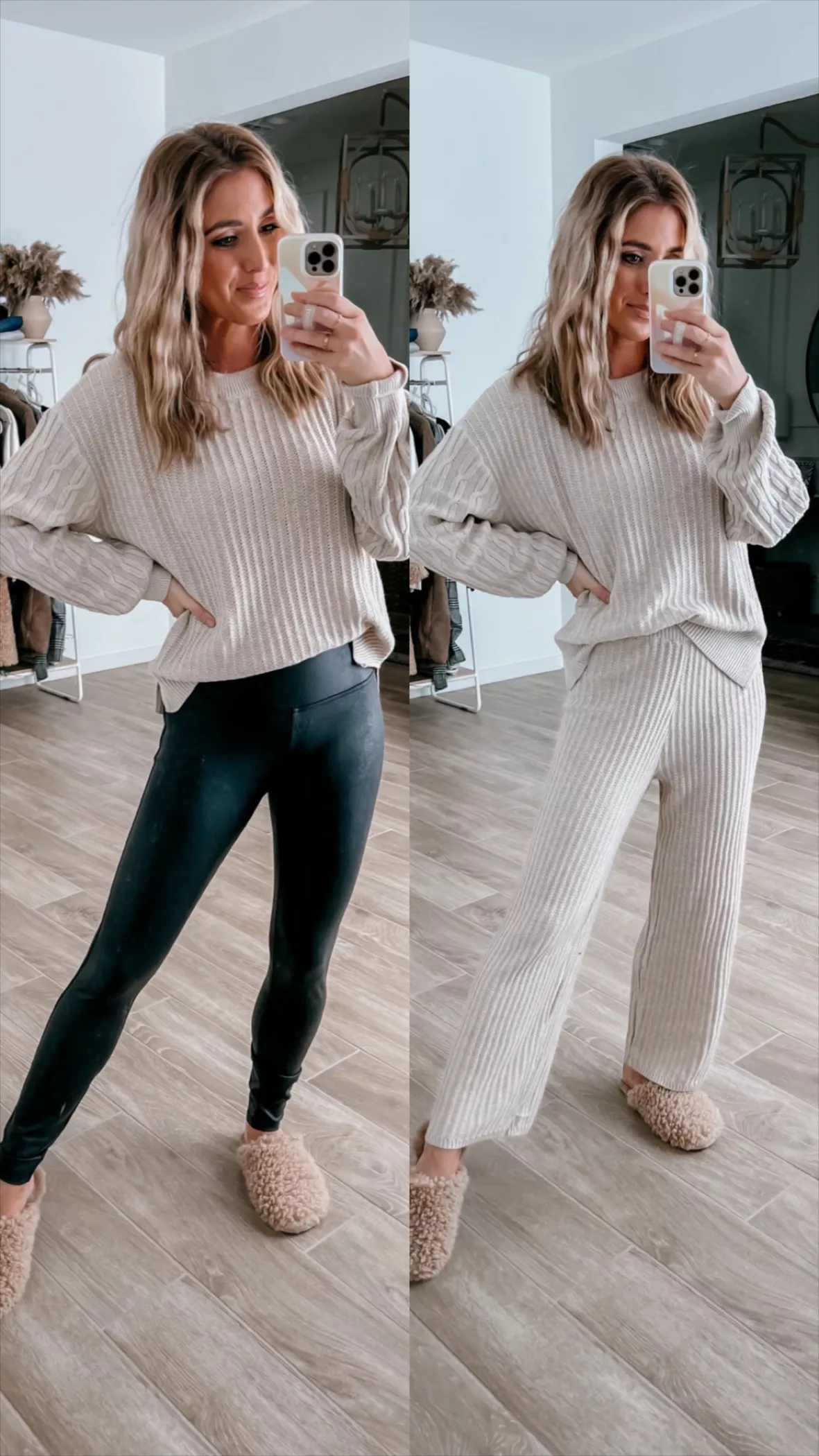 Time and Tru Oversized Sweatshirt, Faux Leather Leggings and Platform Retro  Sneaker - Walmart Finds