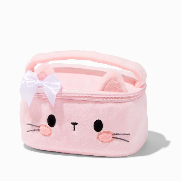 Claire's Club Pink Cat Plush Makeup Bag | Claire's (UK)