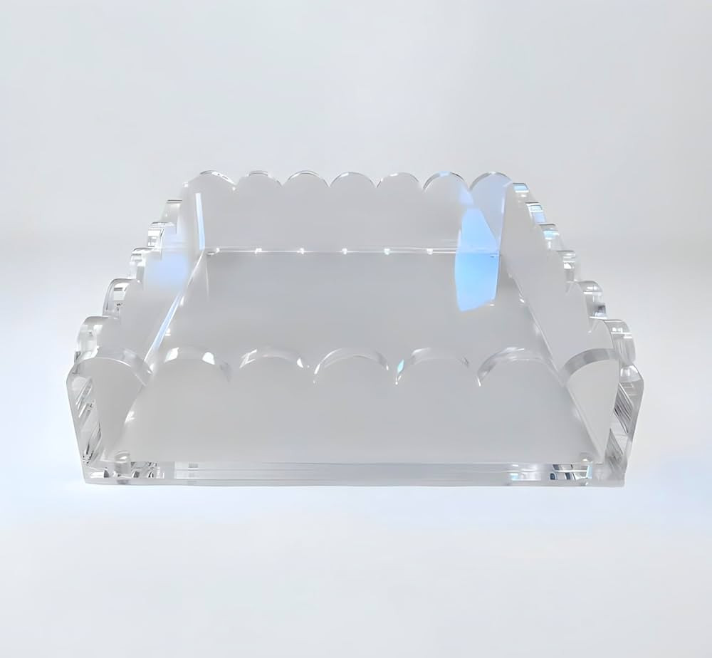 Acrylic Scalloped Tray with Magnetic Mat - Customizable for Photos, Art, and Messages, Includes A... | Amazon (US)