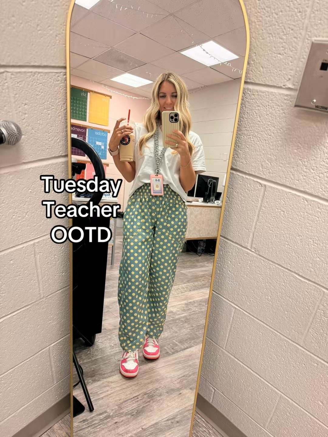 Teacher outfit of the day! These fun, polka dot pants are perfect for fall! Not too heavy + these colors can be paired with so much!

#LTKgrwm #LTKootd #LTKWorkwear