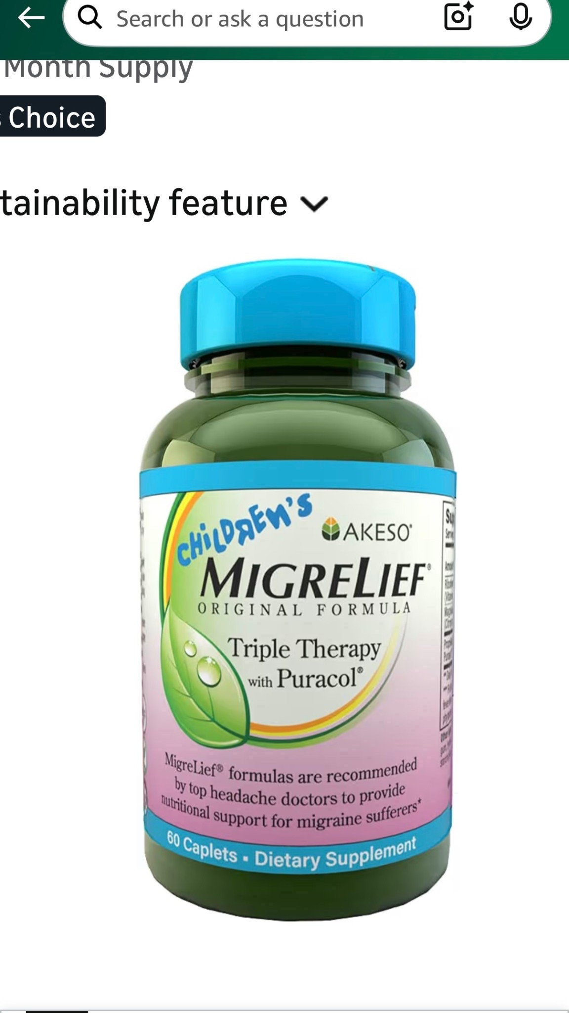 Adding this to daily vitamins for Amani’s migraines