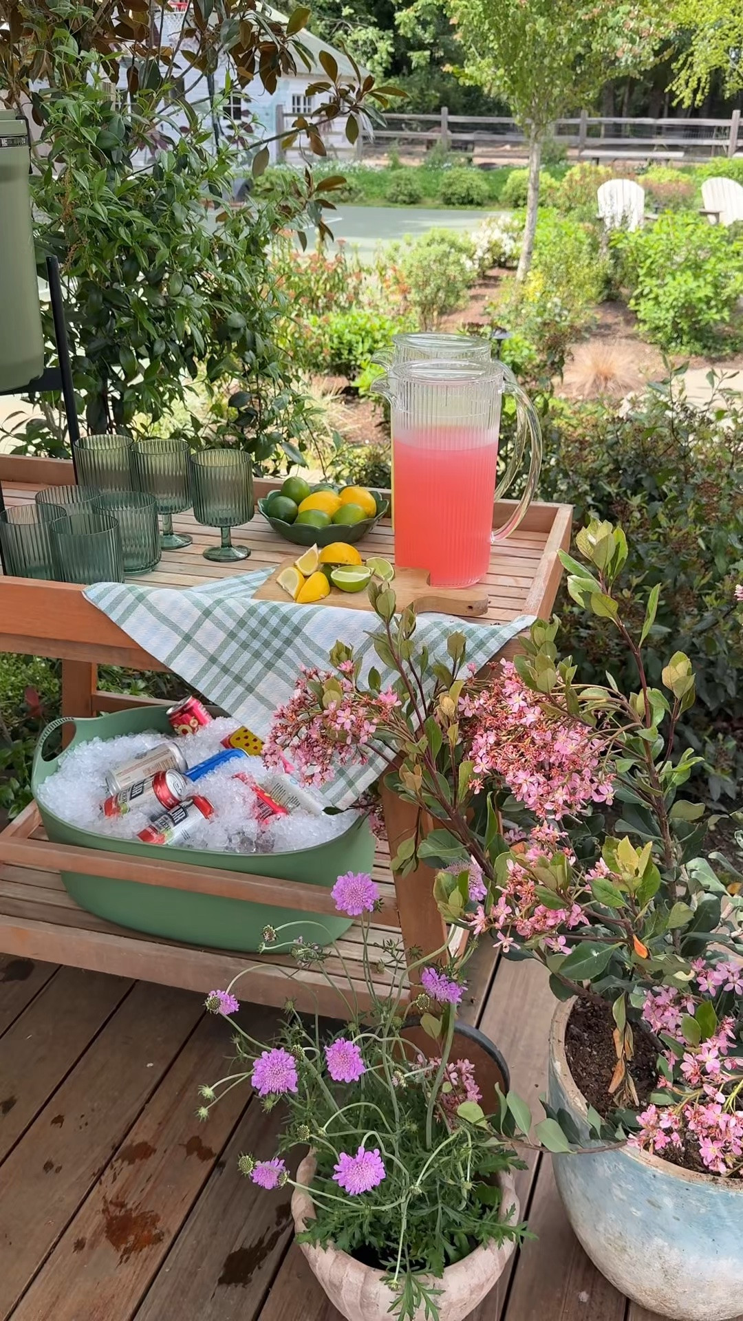 Linked all my outdoor hosting essentials here!! String lights, serving ware, furniture, etc. ! Happy summer:)