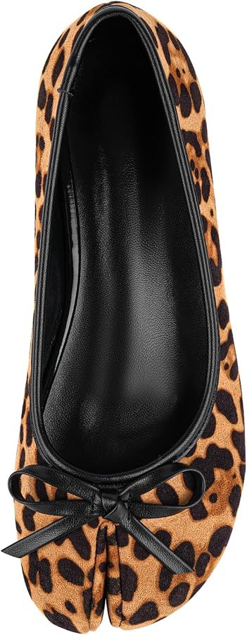 VERISSON Women's Tabi Shoes Flats Split Toe Janpanese Ballet Flats Cute Black Bowknot Ballerina S... | Amazon (US)