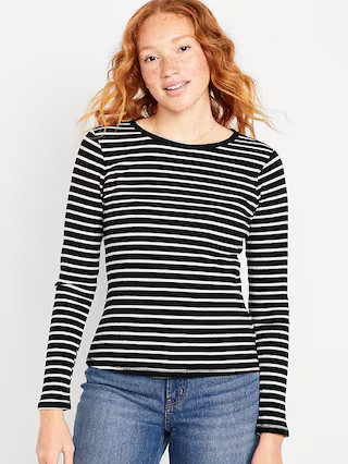 Plush Long-Sleeve Crew-Neck T-Shirt | Old Navy (US)